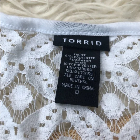 Torrid Lace Back Tee - Picture 4 of 5